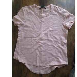 Veronica Beard Jeans 100% Cotton Slub Tee – Blush Pink Scoop Neck (Size S)